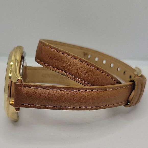 Michael Kors Slim Runway MK2327 Women's Brown Leather Analog Quartz Watch AM471 - Picture 6 of 10